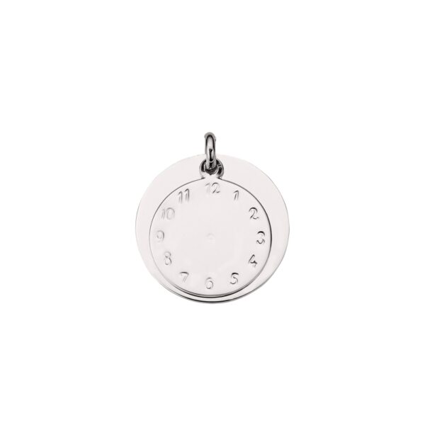 Anhänger Uhr 925 Ag rhodiniert