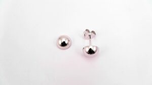 Ohrstecker ohne Stein 925 Ag rhodiniert