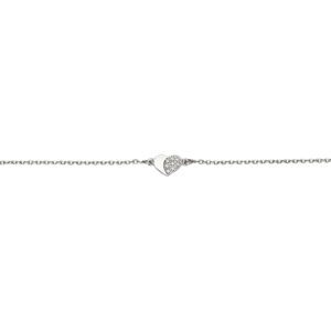 Armband Herz 925 Ag rhodiniert