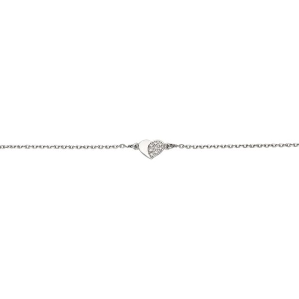 Armband Herz 925 Ag rhodiniert