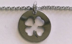 Collier mit Behang Glücksklee 925 Ag rhodiniert