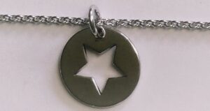 Collier mit Behang Stern 925 Ag rhodiniert