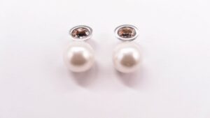 Ohrstecker Perle 925 Ag rhodiniert