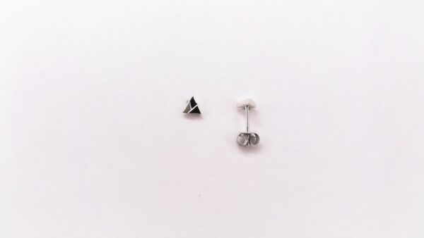 Ohrstecker ohne Stein 925 Ag rhodiniert