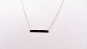 Collier mit Behang Gravurplatte 925 Ag rhodiniert