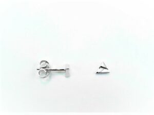 Ohrstecker ohne Stein 925 Ag rhodiniert