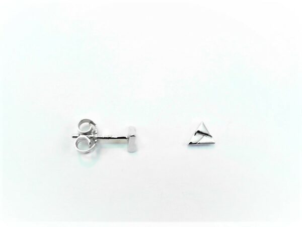 Ohrstecker ohne Stein 925 Ag rhodiniert