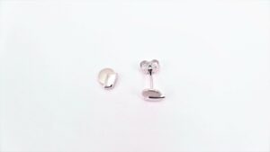 Ohrstecker ohne Stein 925 Ag rhodiniert