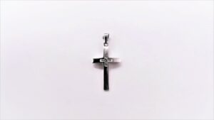 Anhänger-Kreuz 925 Ag rhodiniert