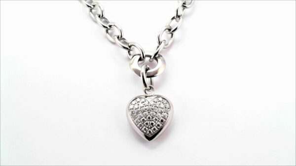 Collier mit Behang Herz Stahl