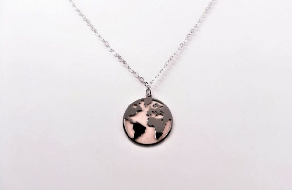 Collier mit Behang 925 AG bic. rosé/weiss
