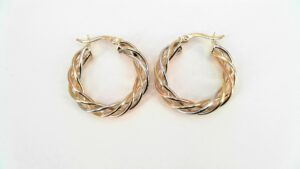 Creolen 375 tricolor Gold