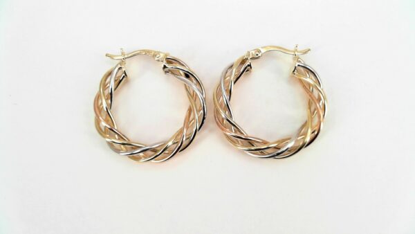 Creolen 375 tricolor Gold