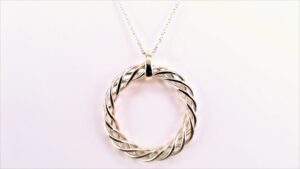 Collier mit Behang 375 tricolor Gold