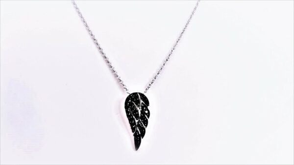 Collier mit Behang Engelsflügel 925 Ag rhodiniert