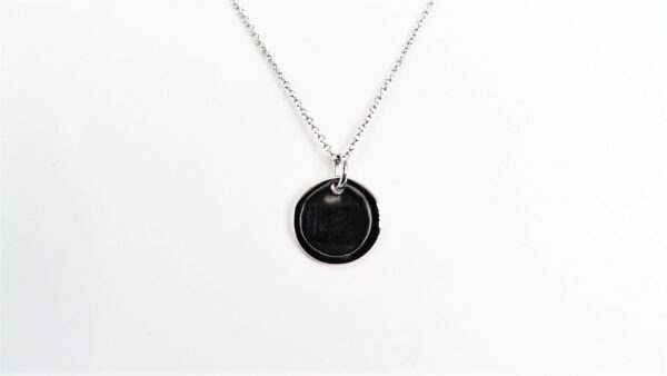 Collier mit Behang Gravurplatte 925 Ag rhodiniert
