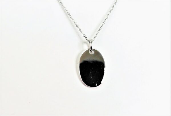 Collier mit Behang Gravurplatte 925 Ag rhodiniert