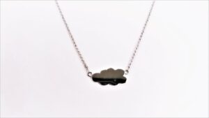 Collier mit Behang Gravurplatte 925 Ag rhodiniert