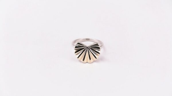 Damenring ohne Stein 925 AG bic. gelb/weiss