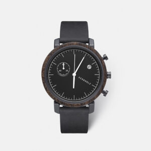 Herrenuhr analog Franz Sandalwood Midnight Black Edelstahl/Holz