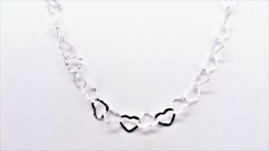 Collier ohne Stein Herz 925 Ag rhodiniert