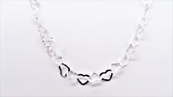 Collier ohne Stein Herz 925 Ag rhodiniert