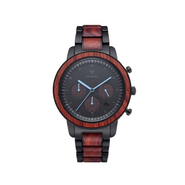 Herrenuhr analog Maximilian Black Rosewood Edelstahl/Holz