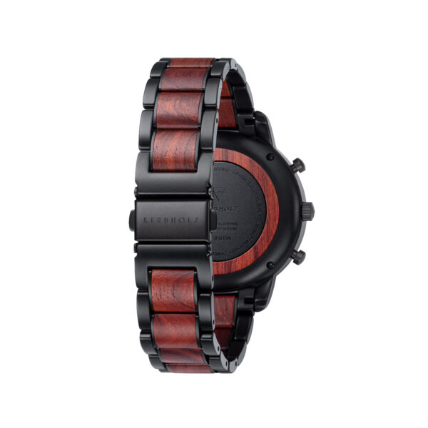 Herrenuhr analog Maximilian Black Rosewood Edelstahl/Holz – Bild 2