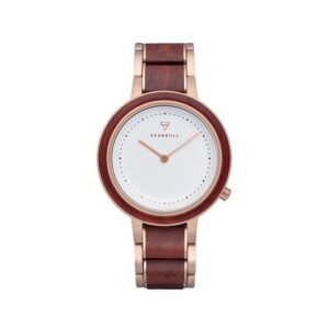 Damenuhr analog Thea/Rosewood/Rosegold Edelstahl/Holz