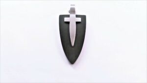 Gravurplatte Kreuz Stahl
