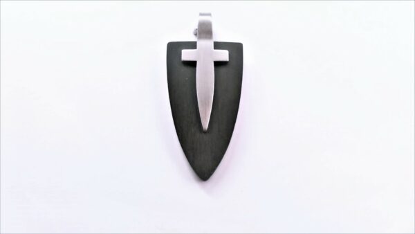 Gravurplatte Kreuz Stahl