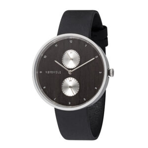 Herrenuhr analog Emil Silver Darkwood Midnight Black Edelstahl/Holz