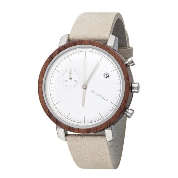 Herrenuhr analog Franz Walnut Rock Edelstahl/Holz