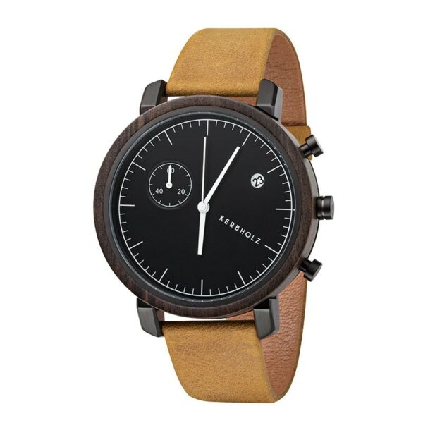 Herrenuhr analog Franz Sandalwood Mustard Edelstahl/Holz