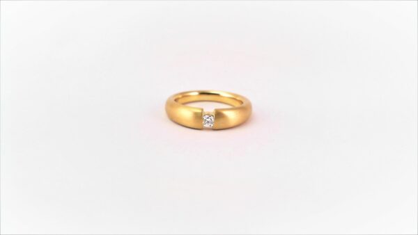 Damenring Solitär Spannring 585 GG