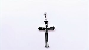 Anhänger-Kreuz 925 Ag rhodiniert