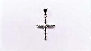 Anhänger-Kreuz 925 Ag rhodiniert