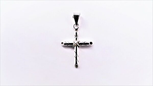 Anhänger-Kreuz 925 Ag rhodiniert