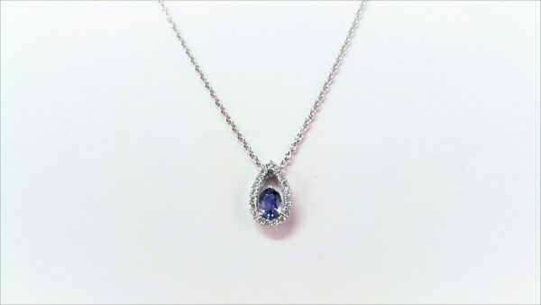 Collier mit Behang 750 Weißgold