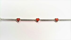 Armband Herz Farbsteine 835 Ag
