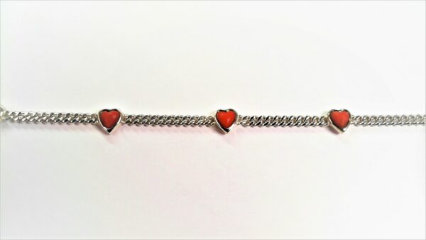 Armband Herz Farbsteine 835 Ag