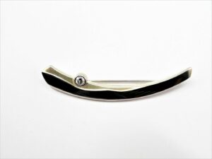 Brosche 925 AG bic. gelb/weiss