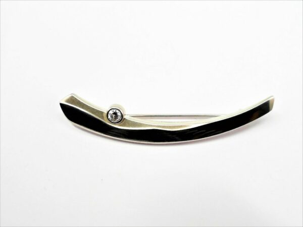 Brosche 925 AG bic. gelb/weiss