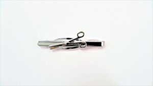 Krawattenschmuck 925 AG bic. gelb/weiss