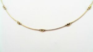 Collier Mehrsteiner Herz 750 GG