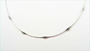 Collier Mehrsteiner Herz 750 Weißgold