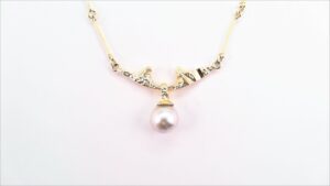 Collier mit Perle 750 GG