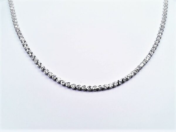 Collier Mehrsteiner Hochzeitsschmuck 925 Ag