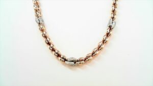 Collier Mehrsteiner 925 AG bic. rosé/weiss