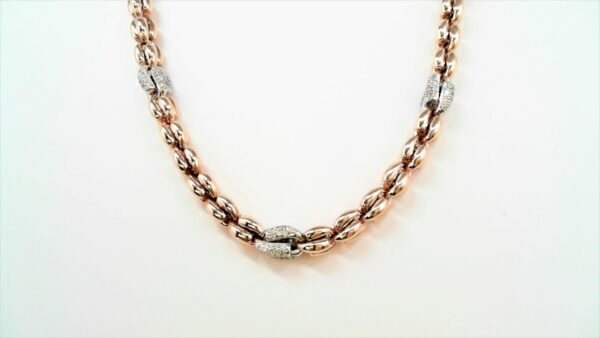 Collier Mehrsteiner 925 AG bic. rosé/weiss
